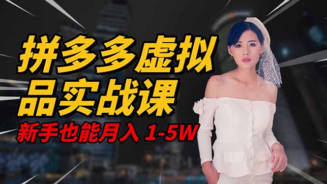 2025 拼多多虚拟品系统实战课，轻资产项目，可矩阵开工作室，新手也能…-旺仔资源库