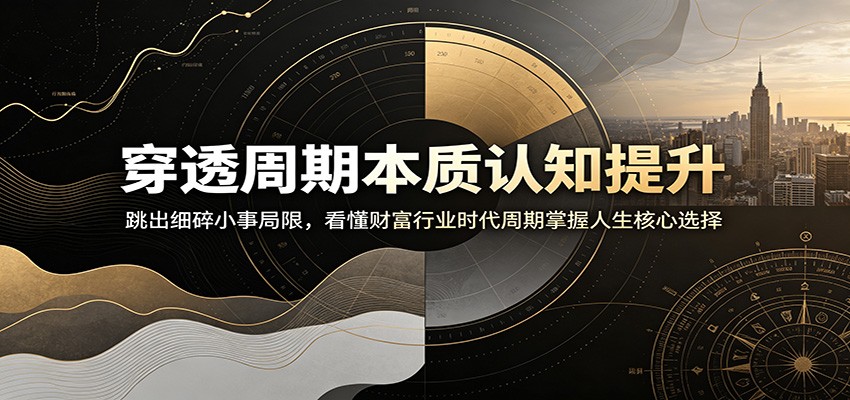 穿透周期本质认知提升：跳出细碎小事局限，看懂财富行业时代周期掌握人生核心选择-旺仔资源库