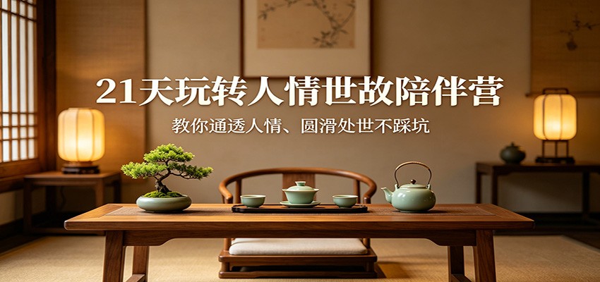 21天玩转人情世故陪伴营:教你通透人情、圆滑处世不踩坑-旺仔资源库