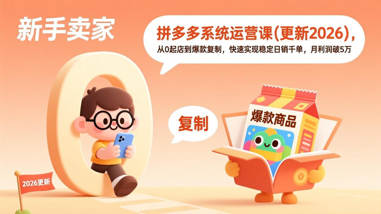 拼多多系统运营课(更新2026-旺仔资源库