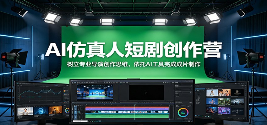 AI仿真人短剧创作营:树立专业导演创作思维,依托AI工具完成成片制作-旺仔资源库