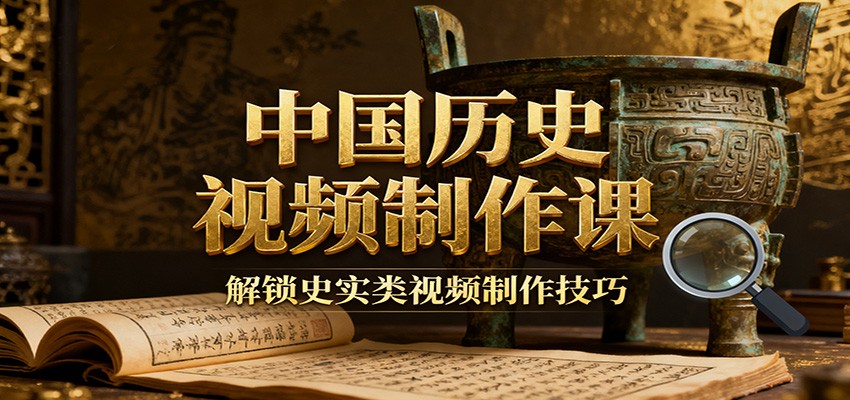 中国历史视频制作课:疆域地图集+参考文案+练习素材,解锁史实类视频制作技巧-旺仔资源库