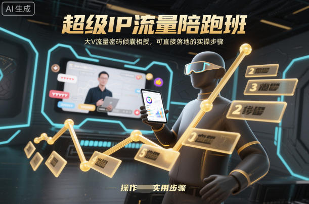 超级IP流量陪跑班，大V流量密码倾囊相授，可直接落地的实操步骤-旺仔资源库