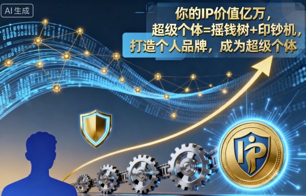 你的IP价值亿万,超级个体=摇钱树+印钞机,打造个人品牌,成为超级个体-旺仔资源库