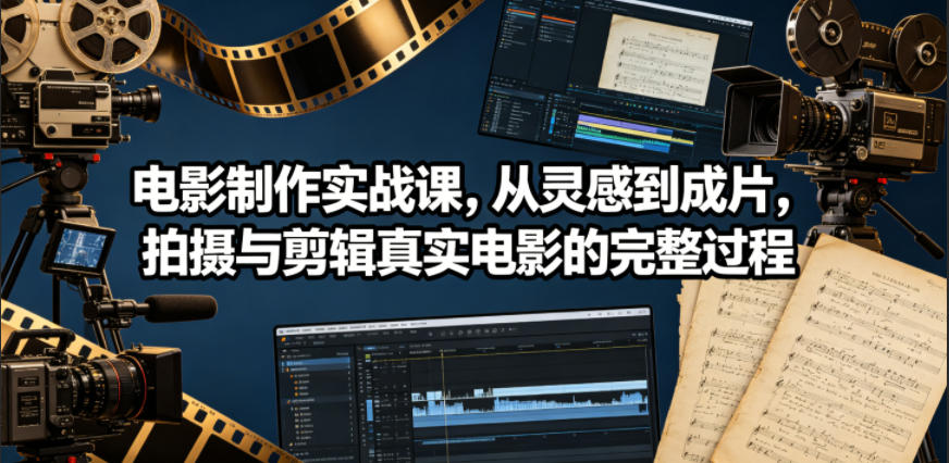 电影制作实战课,从灵感到成片,拍摄与剪辑真实电影的完整过程【原创双语字幕】-旺仔资源库