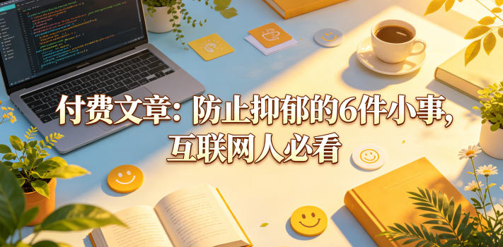 付费文章：防止抑郁的6件小事，互联网人必看！-旺仔资源库