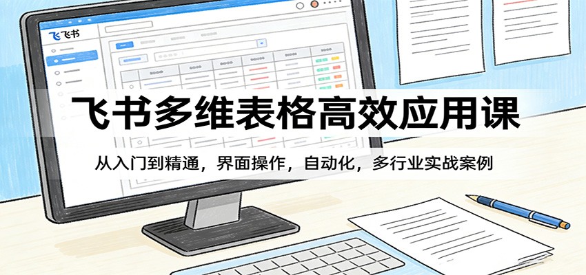 飞书多维表格高效应用课：从入门到精通，界面操作，自动化，多行业实战案例-旺仔资源库