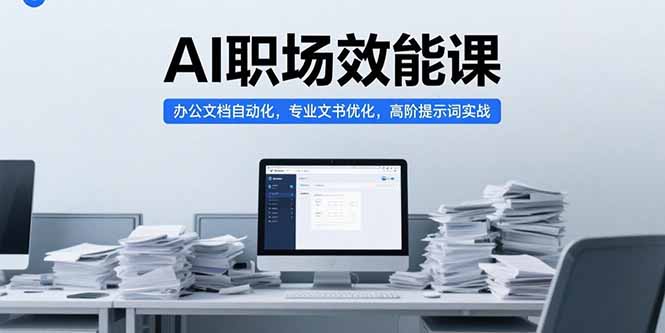 AI职场效能课，办公文档自动化，专业文书优化，高阶提示词实战-旺仔资源库