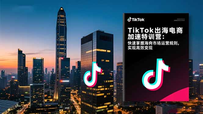 TikTok出海电商加速特训营：快速掌握海外市场运营规则，实现高效变现-旺仔资源库