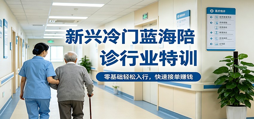 新兴冷门蓝海陪诊行业特训，零基础轻松入行，快速接单赚钱-旺仔资源库