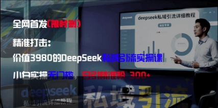 精准打击：价值3980的DeepSeek私域引流实操课，小白实操无门槛，日引精准粉300+-旺仔资源库