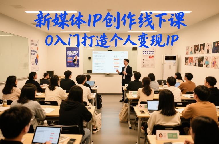 新媒体IP创作线下课,0入门打造个人变现IP-旺仔资源库