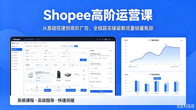 Shopee高阶运营课-2026年5月更新,从基础搭建到高阶广告,全链路实操破解流量销量瓶颈-旺仔资源库