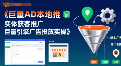 巨量AD本地推实体获客推广，巨量引擎广告投放实操-旺仔资源库