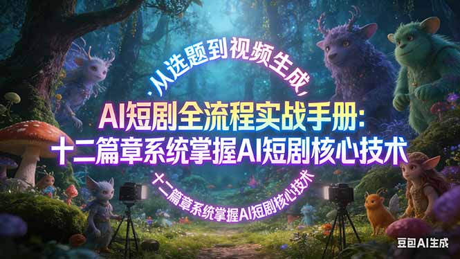 AI 短剧全流程实战手册：从选题到视频生成，十二篇章系统掌握 AI 短剧核心技术-旺仔资源库