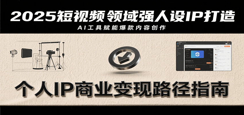2025短视频领域强人设IP打造，结合爆款案例与AI工具应用，从个人出镜到商业成交转化-旺仔资源库