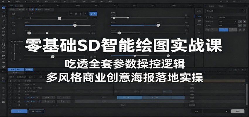 零基础SD智能绘图实战课：吃透全套参数操控逻辑，多风格商业创意海报落地实操-旺仔资源库