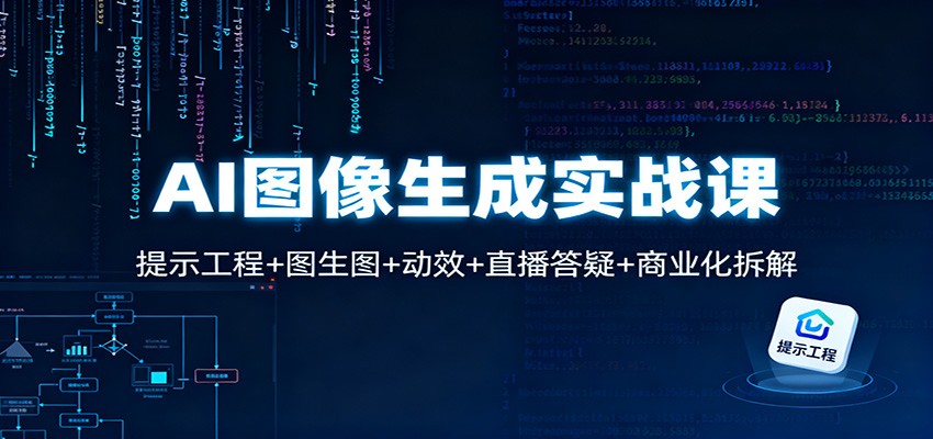AI图像生成实战课:提示工程+图生图+动效+直播答疑+商业化拆解-旺仔资源库