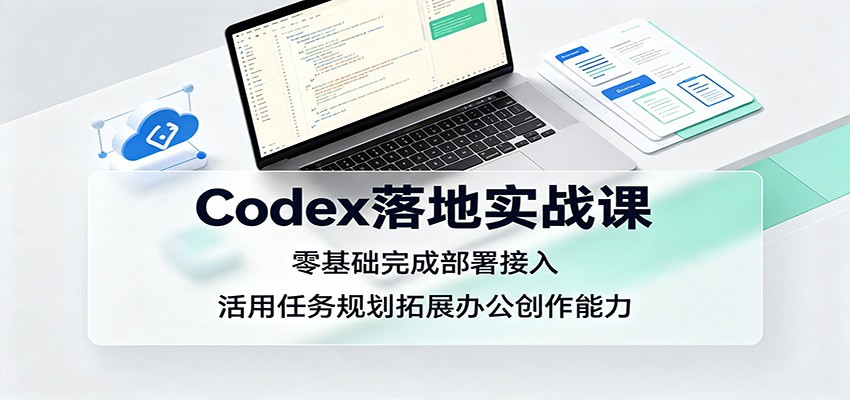 Codex落地实战课:零基础完成部署接入,活用任务规划拓展办公创作能力-旺仔资源库