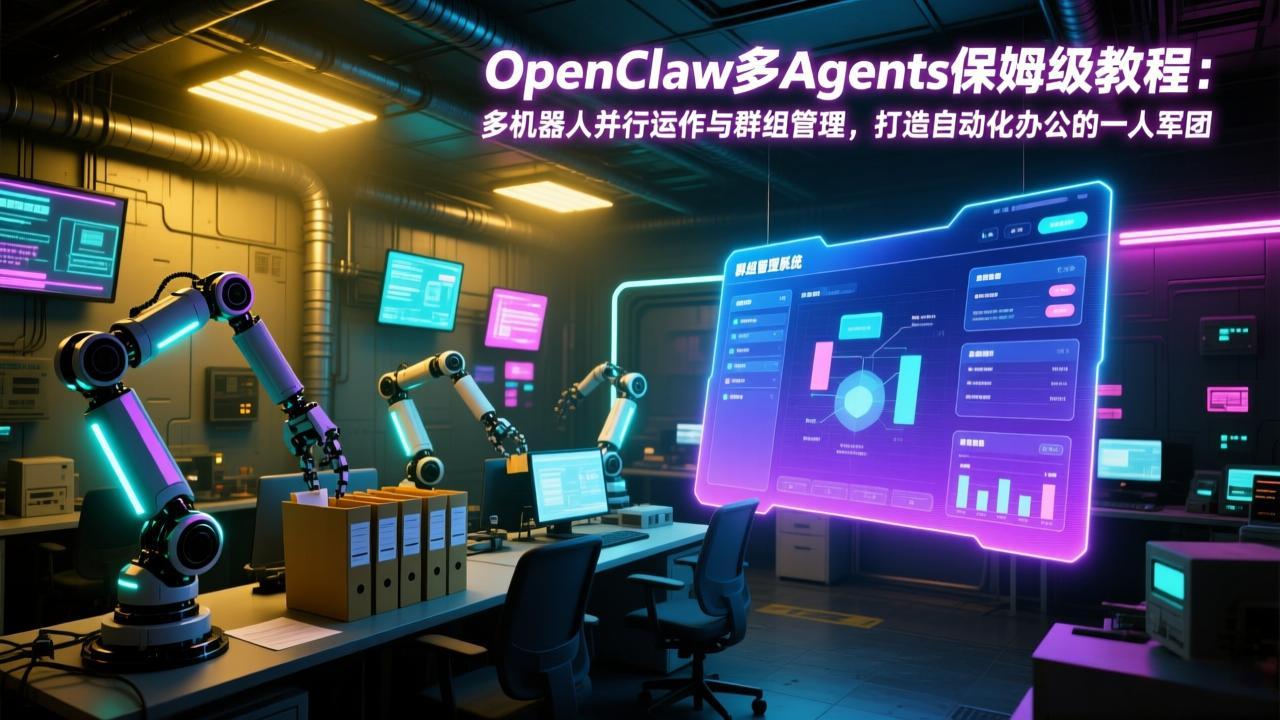 OpenClaw多Agents保姆级教程：多机器人并行运作与群组管理，打造自动化办公的一人军团-旺仔资源库