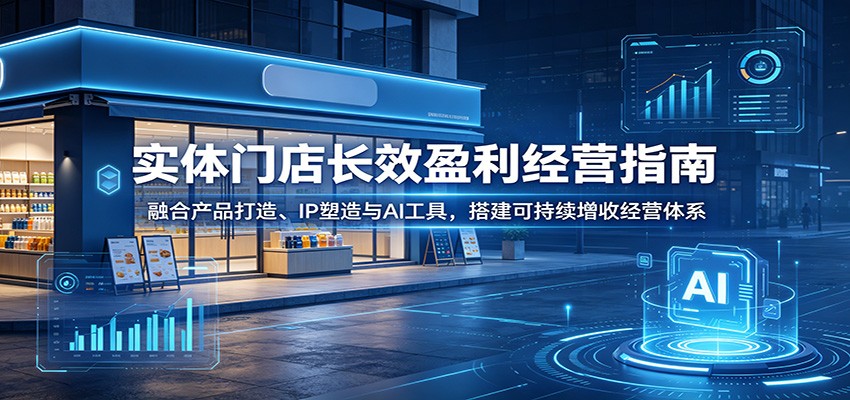 实体门店长效盈利经营指南：融合产品打造、IP塑造与AI工具，搭建可持续增收经营体系-旺仔资源库