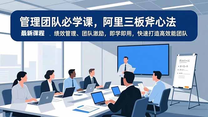 管理团队必学课，阿里三板斧心法、绩效管理、团队激励，即学即用，快速打造高效能团队-旺仔资源库