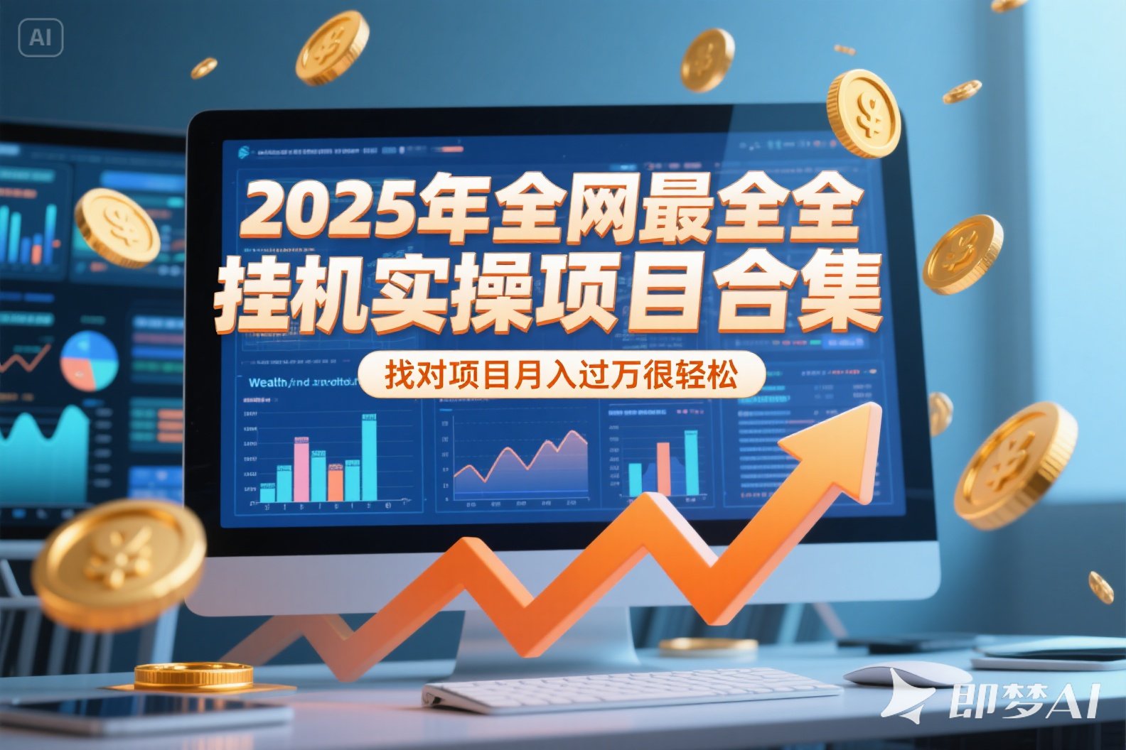 2025年挂机实操项目实操演练，挂机类型，AI直播类型，轻资产创业类型…-旺仔资源库