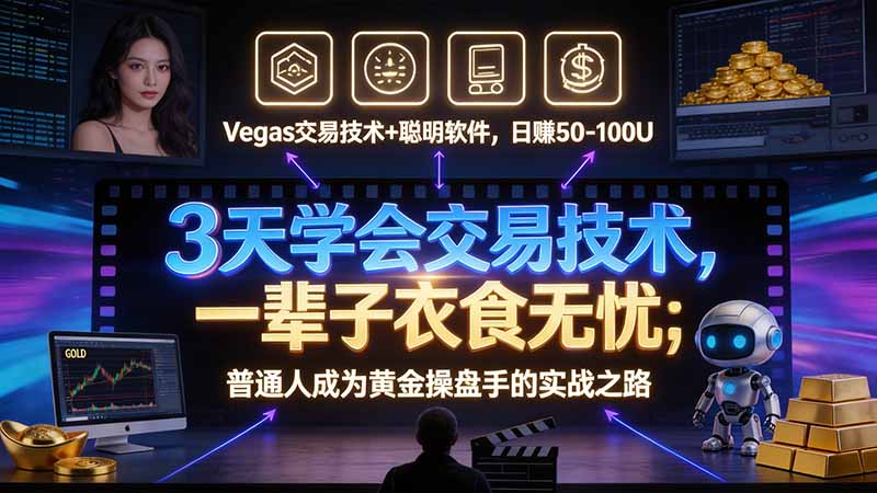 3 天学会 顺势而为交易系统，趋势看得懂、下单有依据：软件自动帮你盯盘，新手也能稳定复利-旺仔资源库