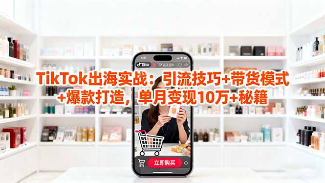「TikTok出海实战」引流技巧+带货模式+爆款打造，单月变现10万+秘籍-旺仔资源库