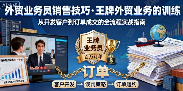 外贸业务员销售技巧，王牌外贸业务的训练-旺仔资源库