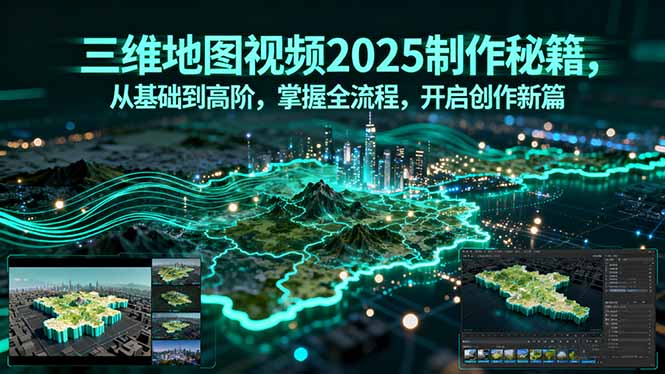 三维地图视频2025制作秘籍，从基础到高阶，掌握全流程，开启创作新篇-旺仔资源库