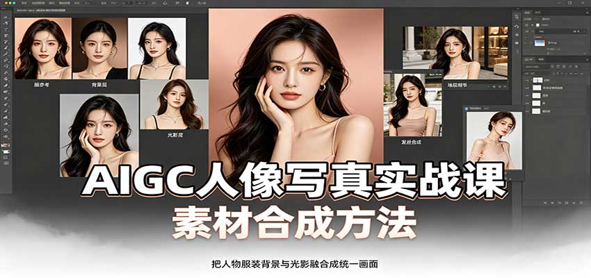AIGC人像写真实战课：软件平台部署筹备，素材合成方法，多题材写真案例-旺仔资源库