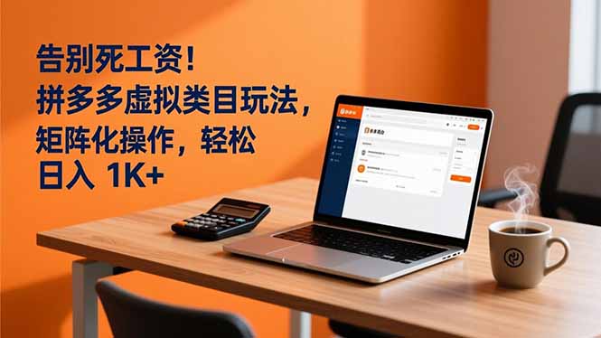 告别死工资！拼多多虚拟类目玩法，矩阵化操作，轻松日入 1K+-旺仔资源库