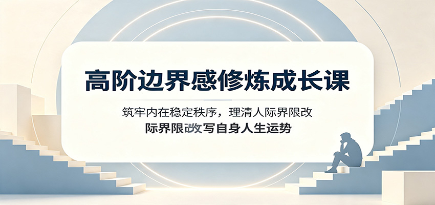 高阶边界感修炼成长课:筑牢内在稳定秩序,理清人际界限改写自身人生运势-旺仔资源库