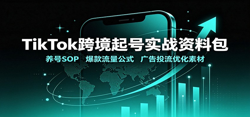 TikTok跨境起号实战资料包:养号SOP,爆款流量公式,广告投流优化素材-旺仔资源库