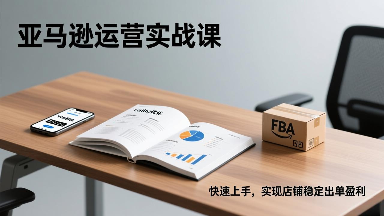 亚马逊运营实战课，Listing优化、Vine秒杀、FBA发货，快速上手，实现店铺稳定出单盈利-旺仔资源库