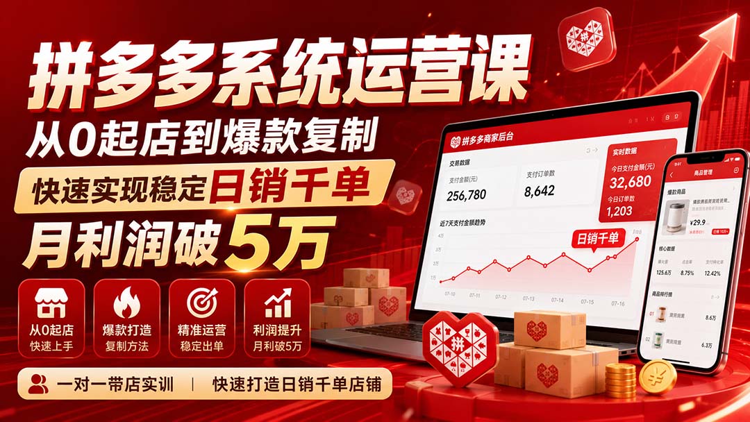 拼多多系统运营课(更新8月-旺仔资源库