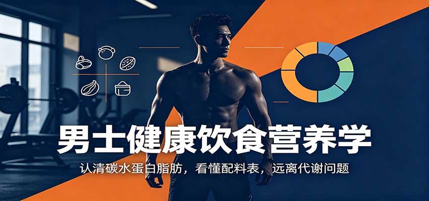 男士健康饮食营养学：认清碳水蛋白脂肪，看懂配料表，远离代谢问题-旺仔资源库