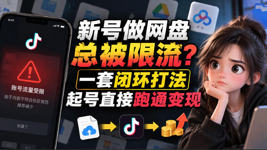 小白新号过限流:别发链先养号,12步SOP直接抄-旺仔资源库