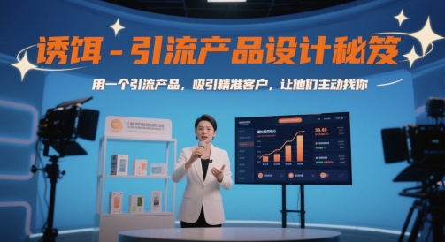 诱饵-引流产品设计秘笈，用一个引流产品，吸引精准客户，让他们主动找你-旺仔资源库