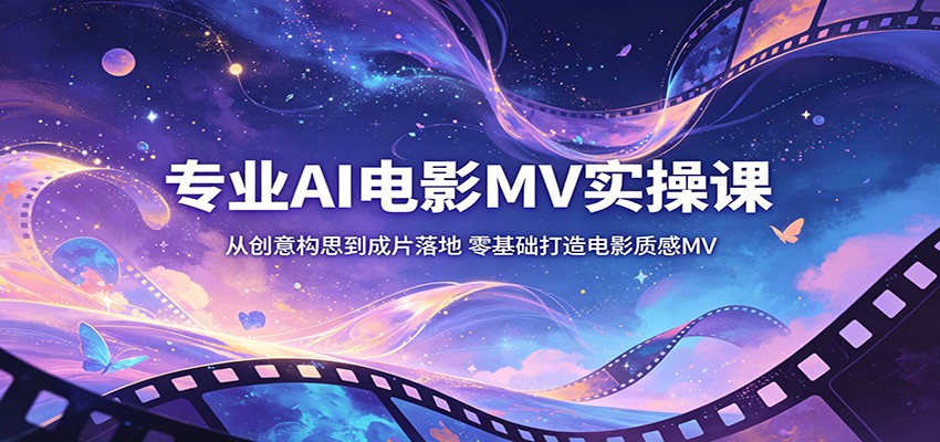 专业AI电影MV实操课：从创意构思到成片落地，零基础打造电影质感MV-旺仔资源库