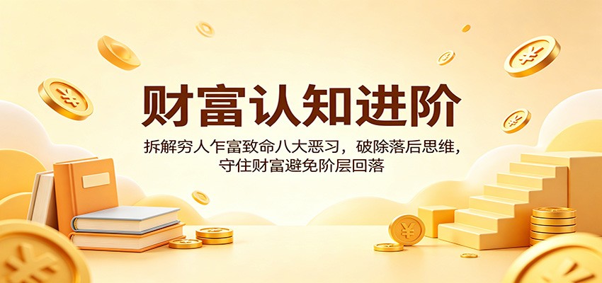 财富认知进阶：拆解穷人乍富致命八大恶习，破除落后思维，守住财富避免阶层回落-旺仔资源库