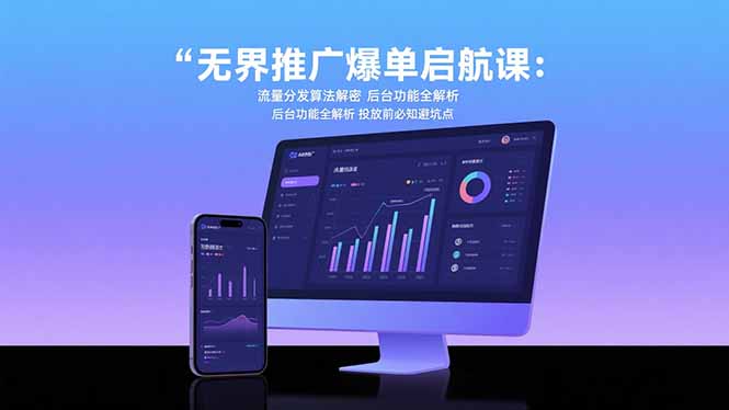 无界推广爆单启航课：流量分发算法解密 后台功能全解析 投放前必知避坑点-旺仔资源库