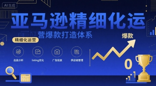 亚马逊精细化运营爆款打造体系，视频课+全套资料文档-旺仔资源库