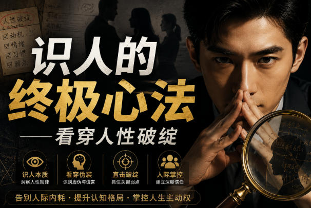 付费文章：识人的终极心法——看穿人性破绽-旺仔资源库