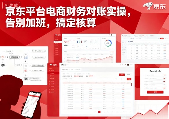 京东平台电商财务对账实操，告别加班，搞定核算-旺仔资源库