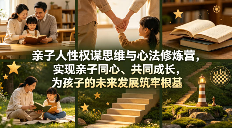 亲子人性权谋思维与心法修炼营，实现亲子同心、共同成长，为孩子的未来发展筑牢根基【音频】-旺仔资源库