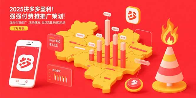 2025拼多多盈利地图：强付费推广策略/活动爆流/自然流量获取系统(7月更新-旺仔资源库