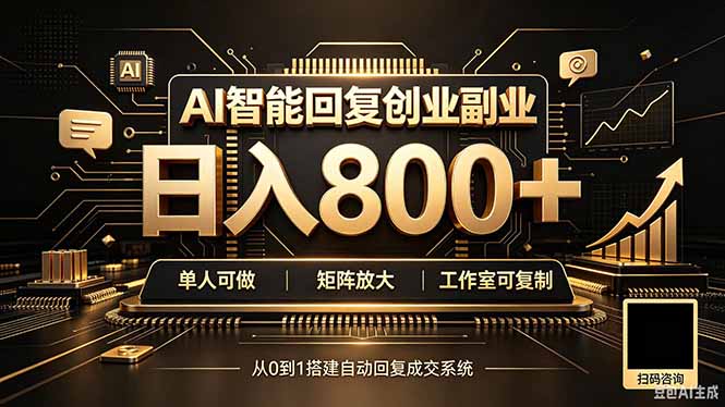 全自动AI挂机创业|个人副业→工作室全链路扶持-旺仔资源库