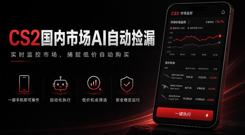 游戏市场AI自动监控,实时检测差价捡漏,简单轻松,日入300+【揭秘】-旺仔资源库